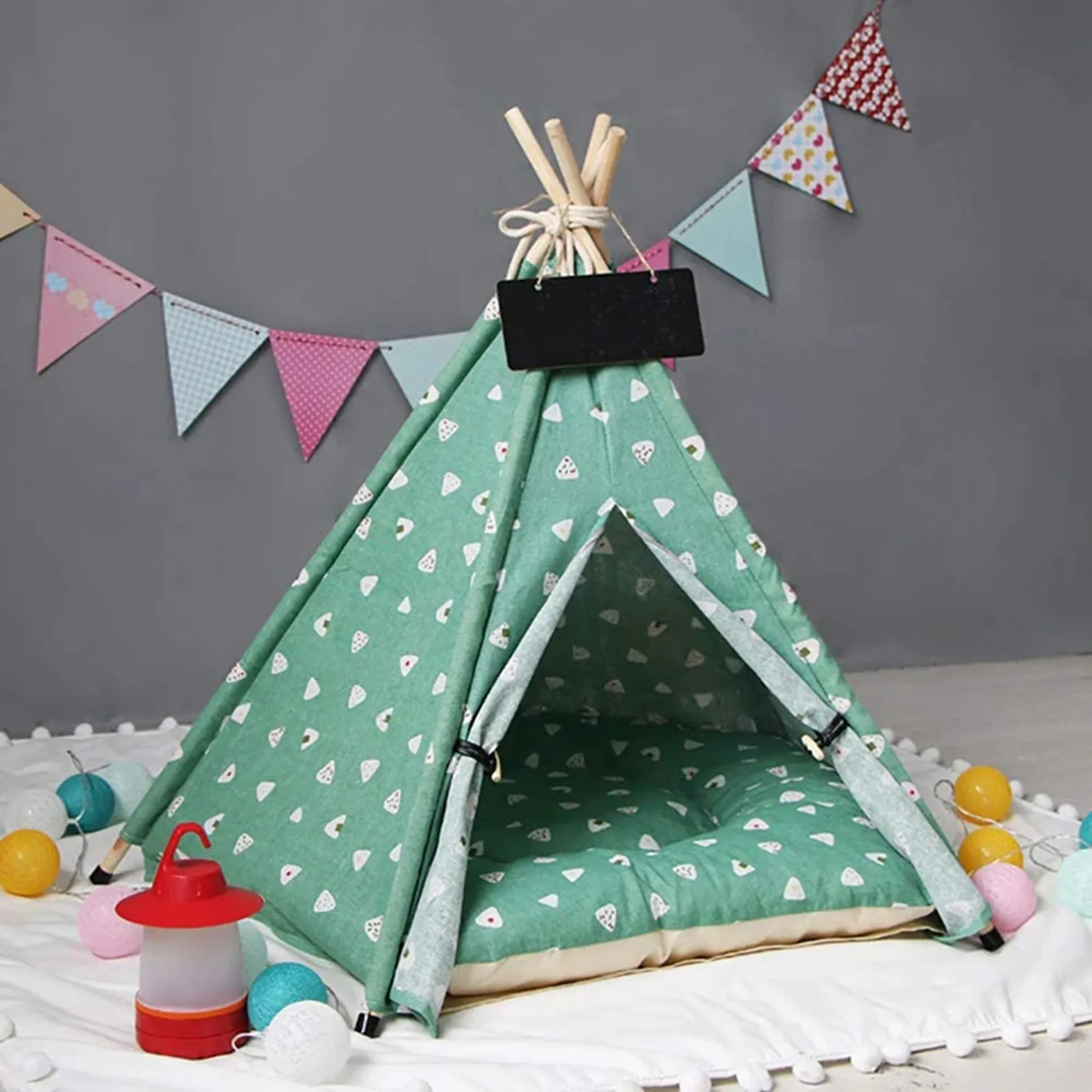 Cozy Pet Teepee Tent For Cats & Dogs