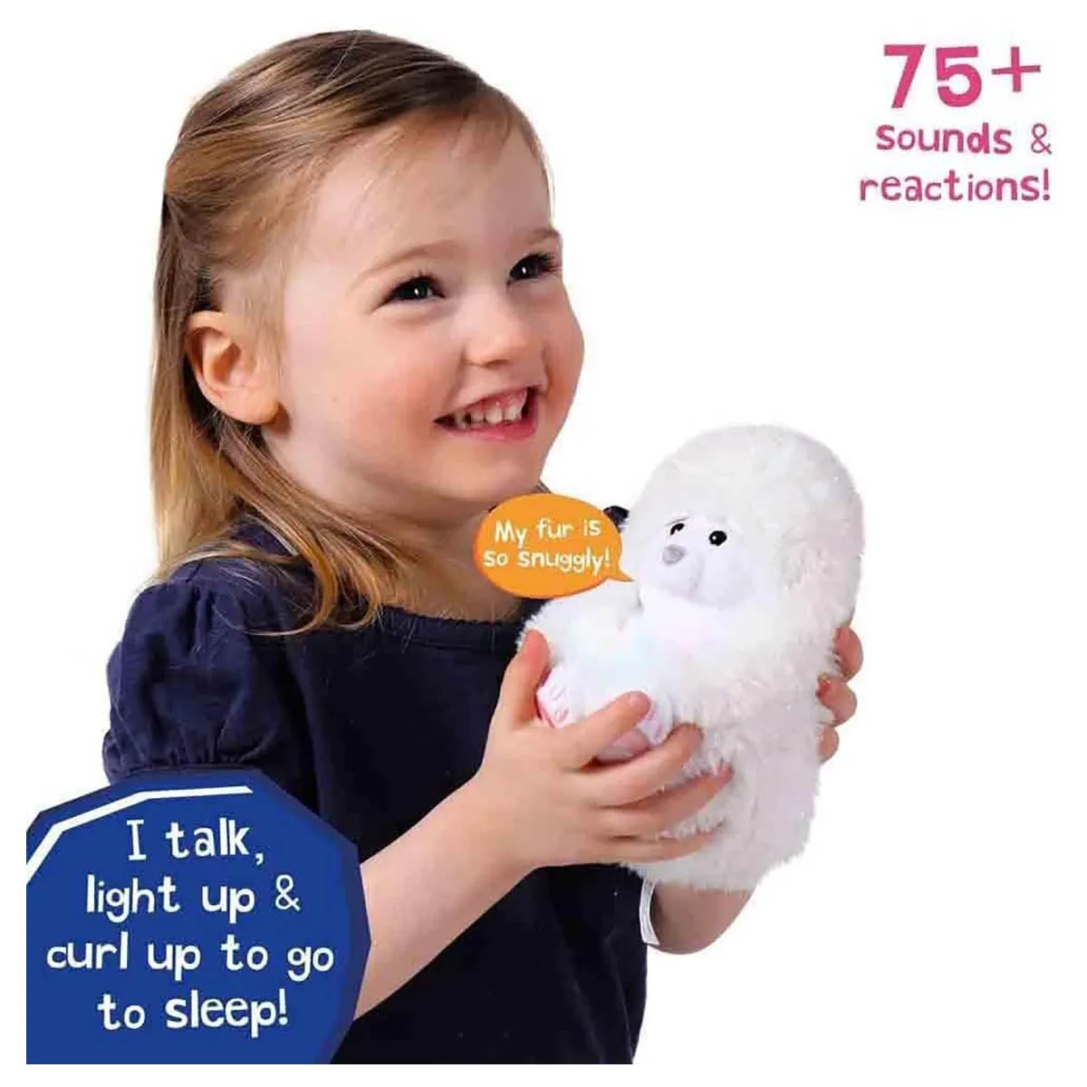 Curlimals Arctic Glow Perry Polar Bear Interactive Pet