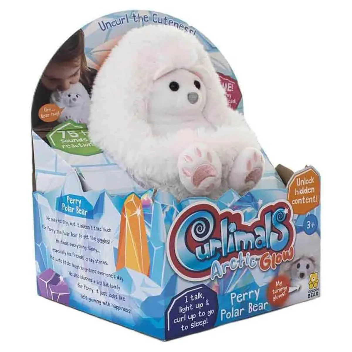 Curlimals Arctic Glow Perry Polar Bear Interactive Pet