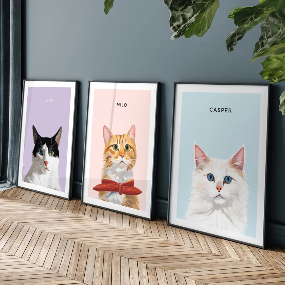 Custom Cat Portrait | Illustration - Art Print