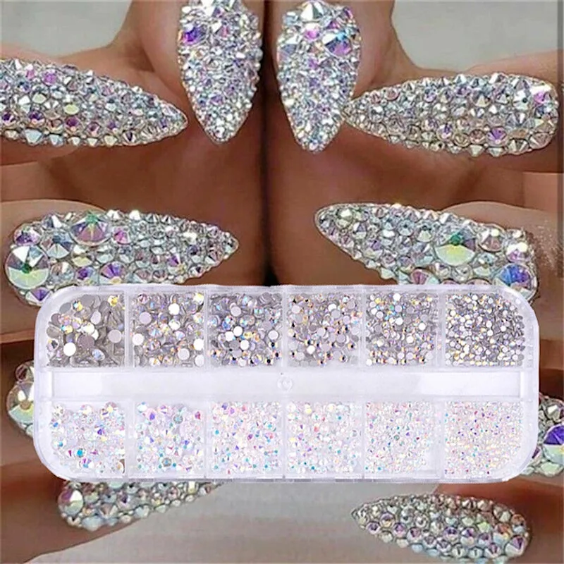 Decoration 3D Nail Art Rhinestones Tray