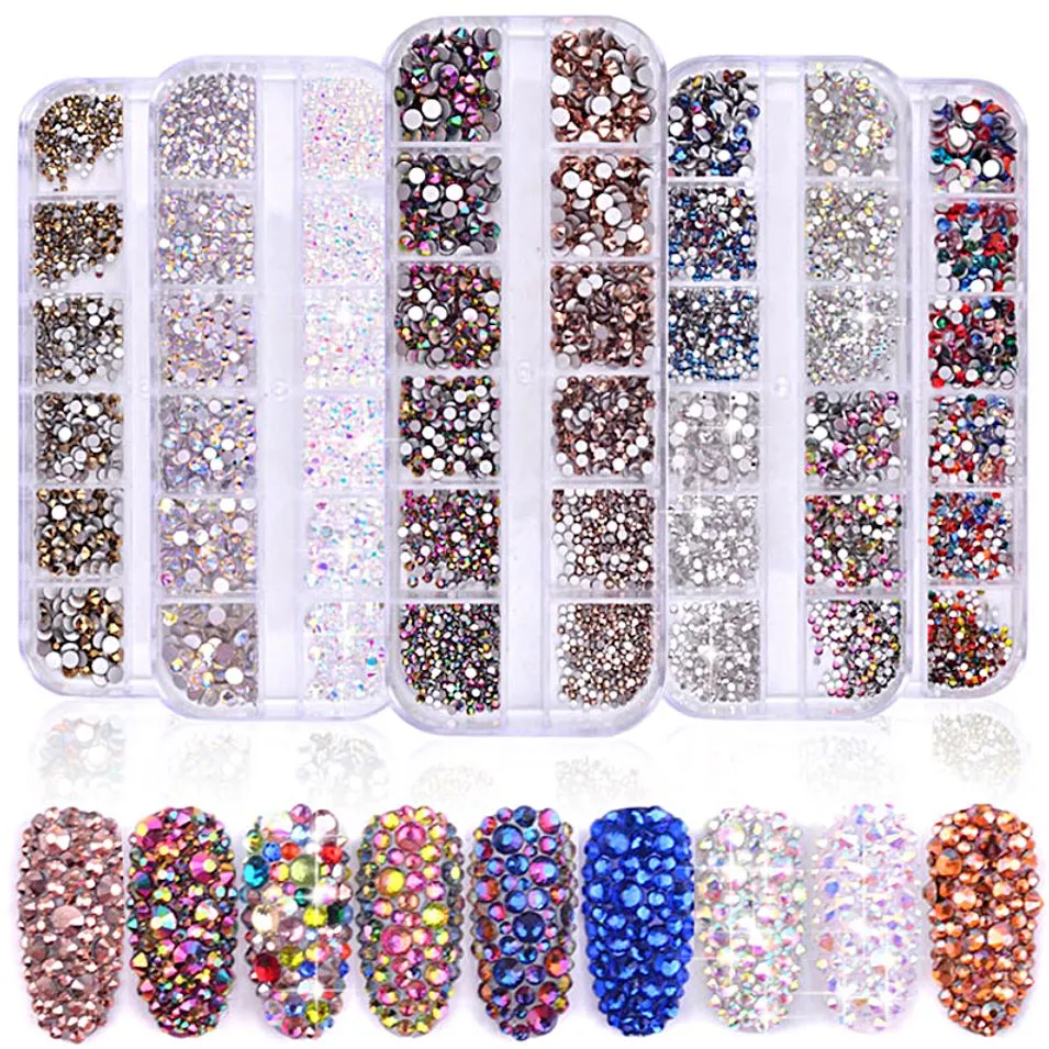 Decoration 3D Nail Art Rhinestones Tray