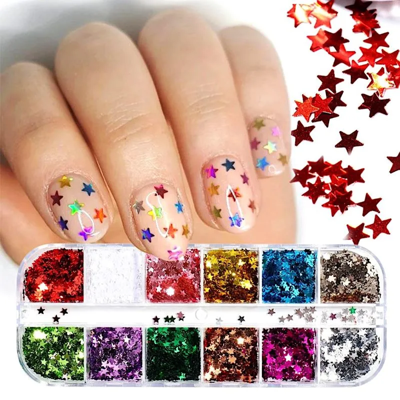 Decoration Glitter Star Sequins Nail Art Tray