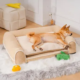 Deluxe flannel double-layer orthopedic dog sofa bed