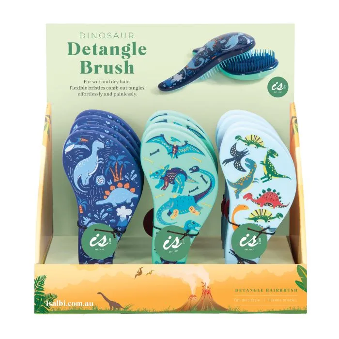 Dinosaur Hairbrush 3 Assorted