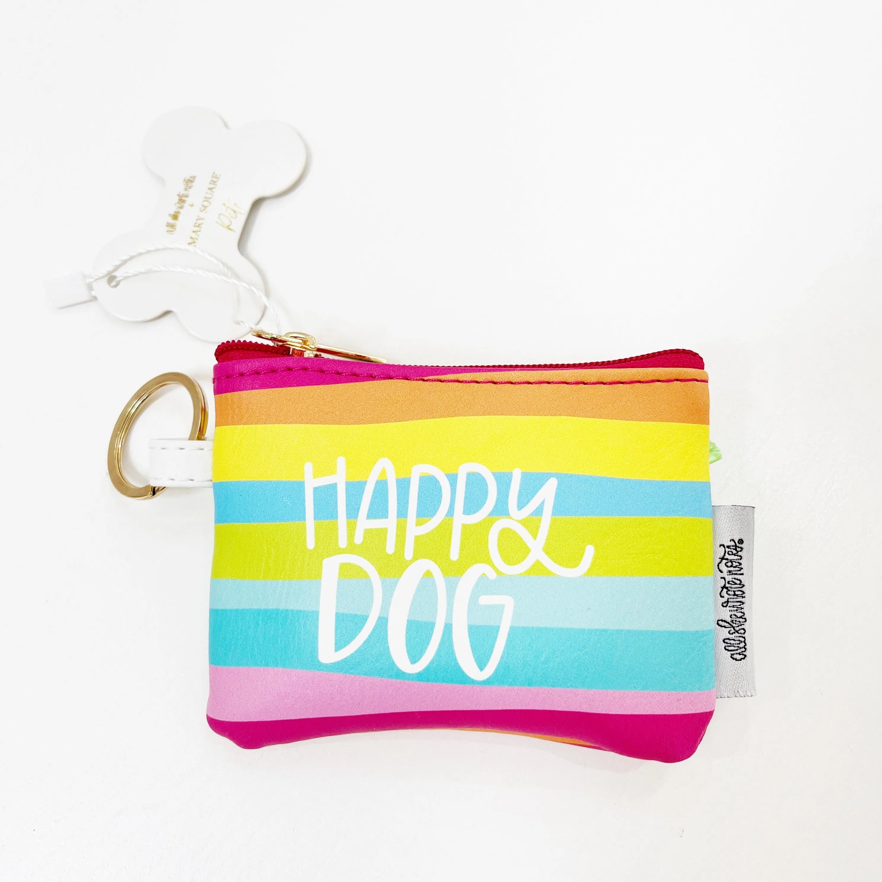 Dog Bag Holder - Happy Dog Stripe