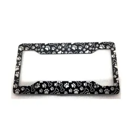 Dog Bones & Paws License Plate Frame