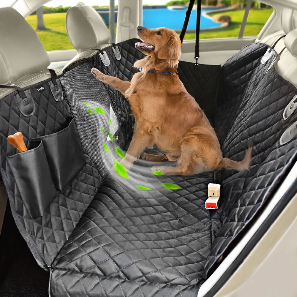 Dog Car Seat Cover View Mesh Waterproof Pet Carrier Car Rear Back Seat Mat Protector