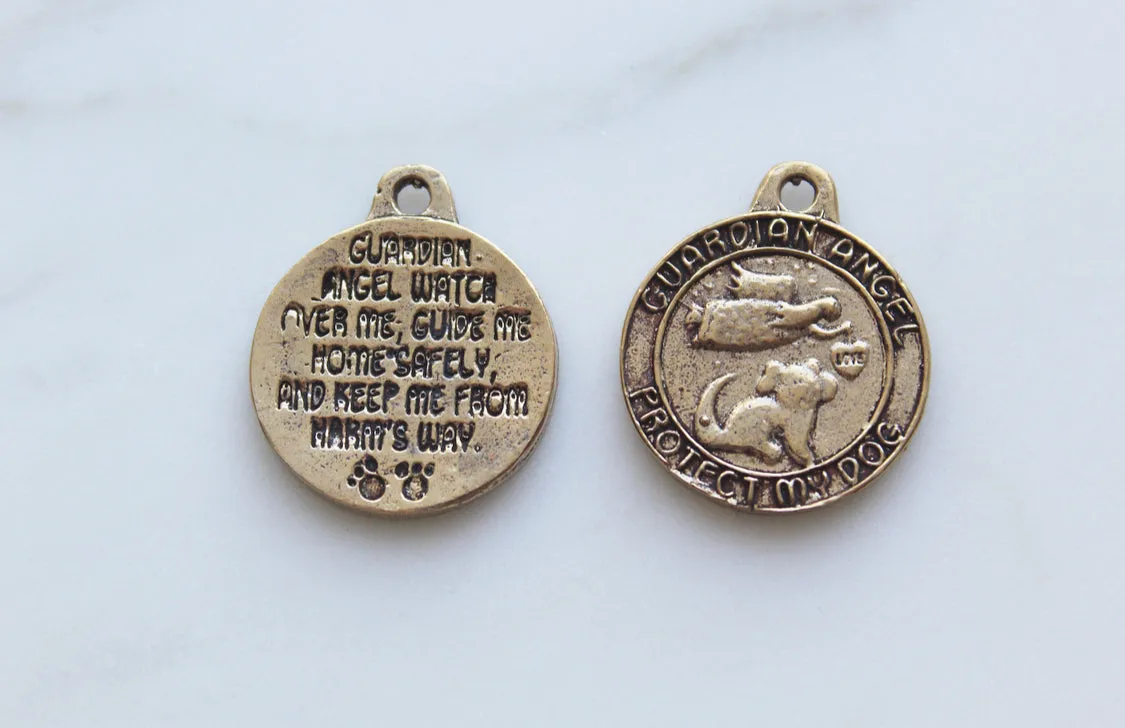 Dog Guardian Angel Collar Pendant