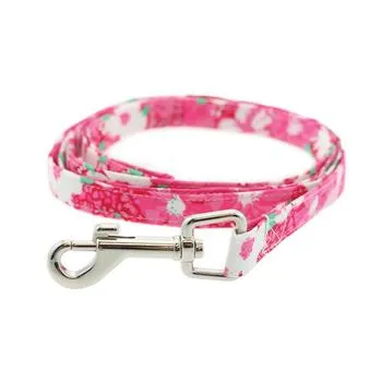 Dog Mesh Harness with Hibiscus | Pink