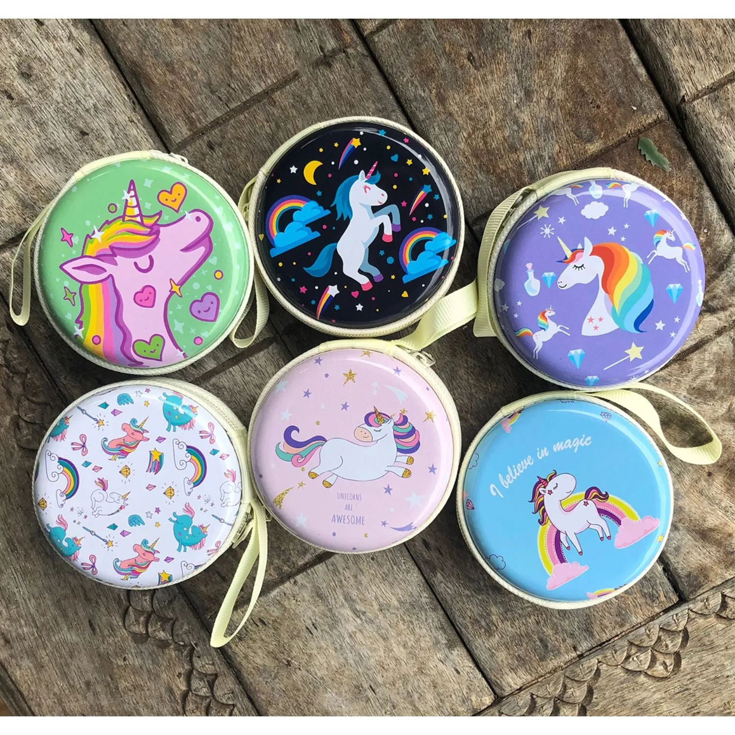 Earphone Case/Coin Pouch - Unicorn