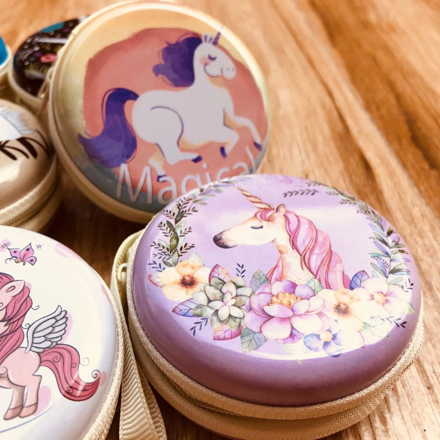 Earphone Case/Coin Pouch - Unicorn