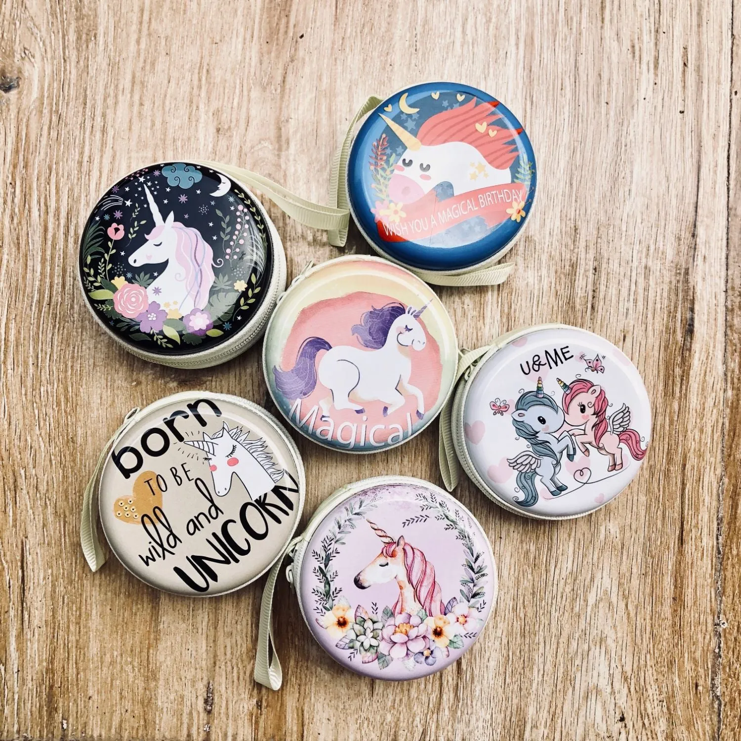 Earphone Case/Coin Pouch - Unicorn