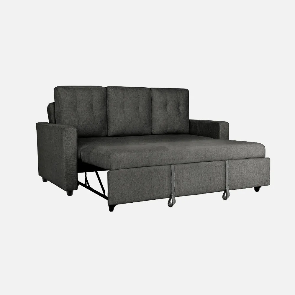 Ease Graphite Grey Fabric Sofa cum Bed