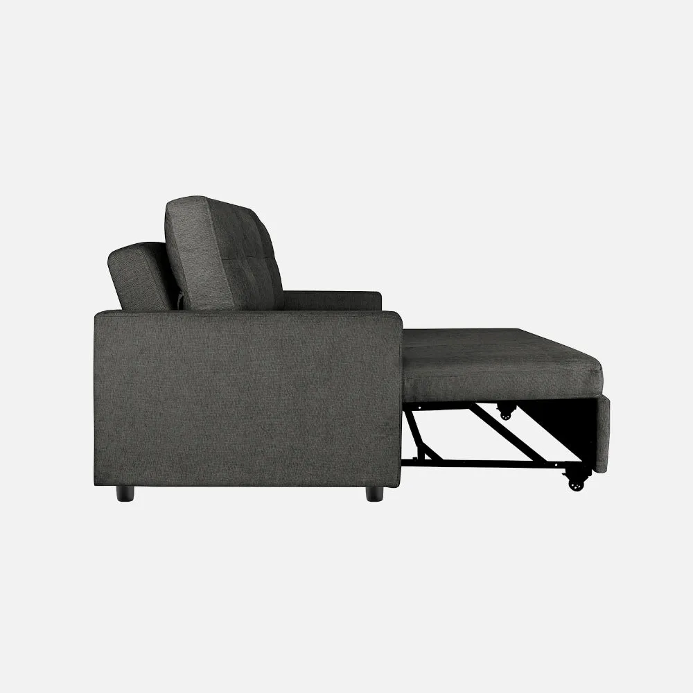 Ease Graphite Grey Fabric Sofa cum Bed