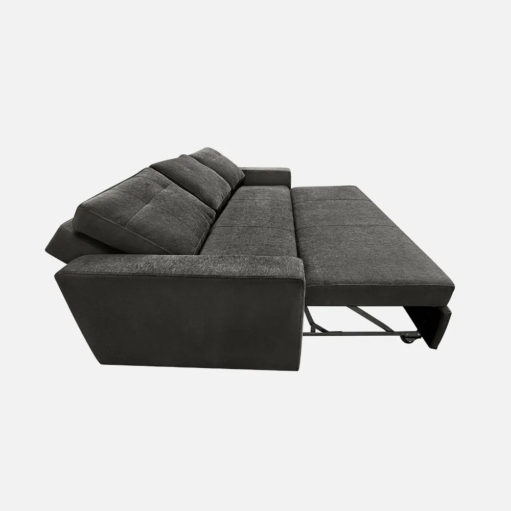 Ease Graphite Grey Fabric Sofa cum Bed