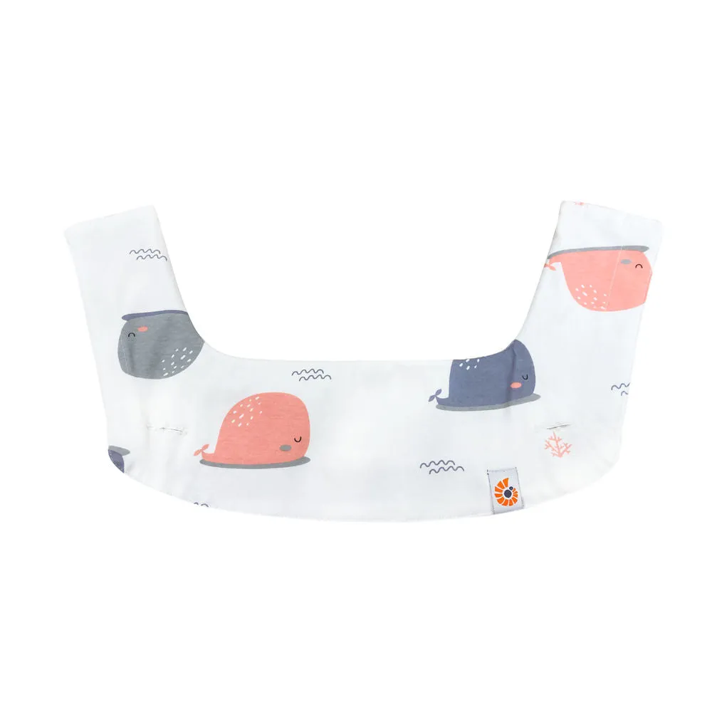 Ergobaby Reversible Drool Bib - Whale/Clouds