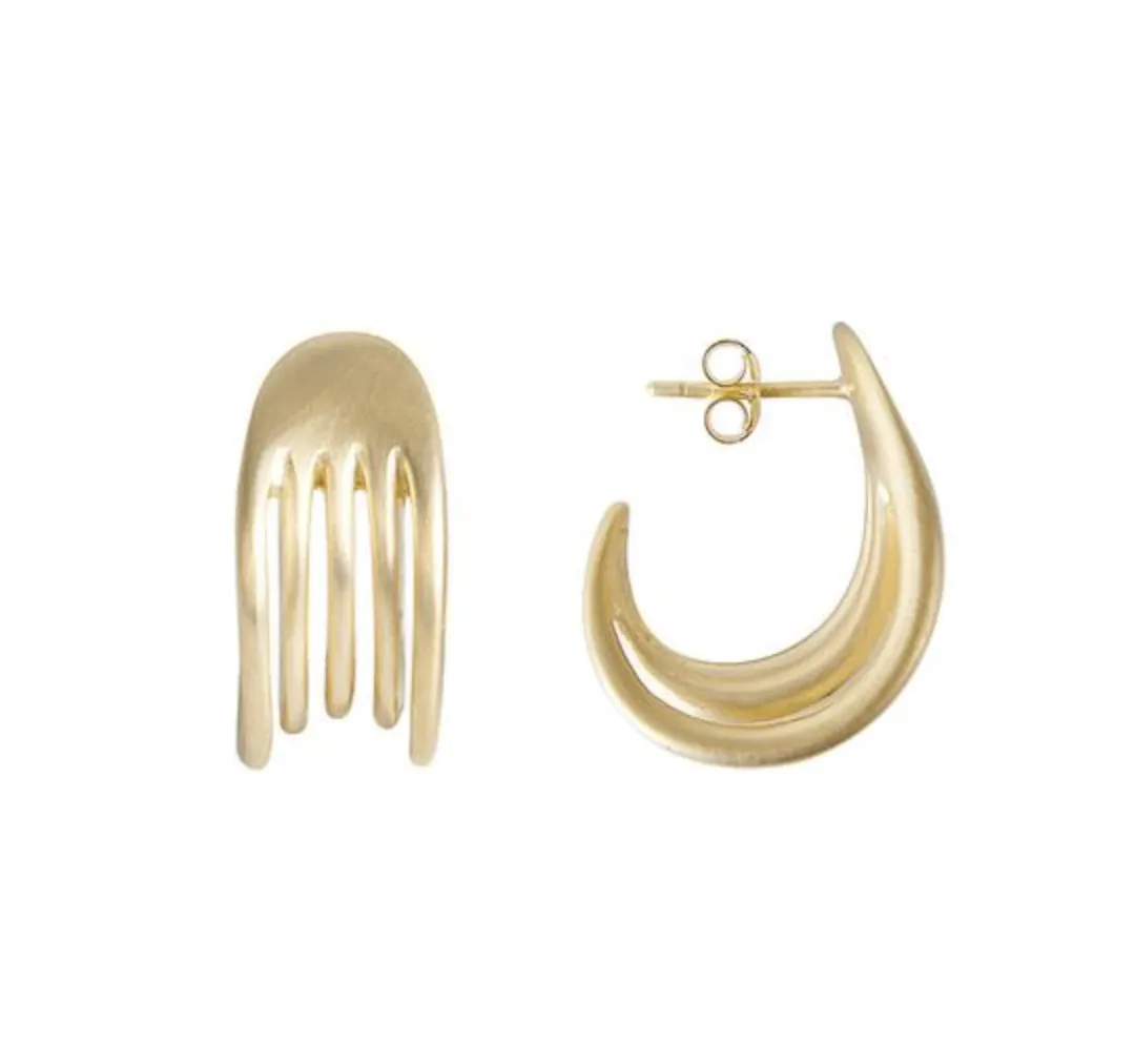 Fairley Gold Comb Hoops