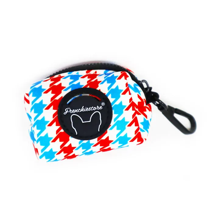 Frenchiestore Poop Bag Dispenser | Patriotic Houndstooth