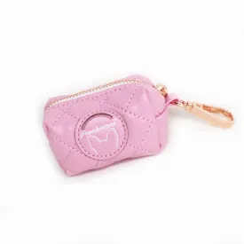 Frenchiestore Vegan Leather Poop Bag Dispenser | Pink Varsity