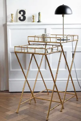 Gold Bamboo Design Nest Of Tables