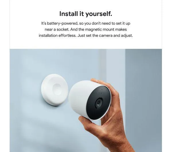 Google Outdoor/Indoor WIFI Nest Cam (Batt Operated)