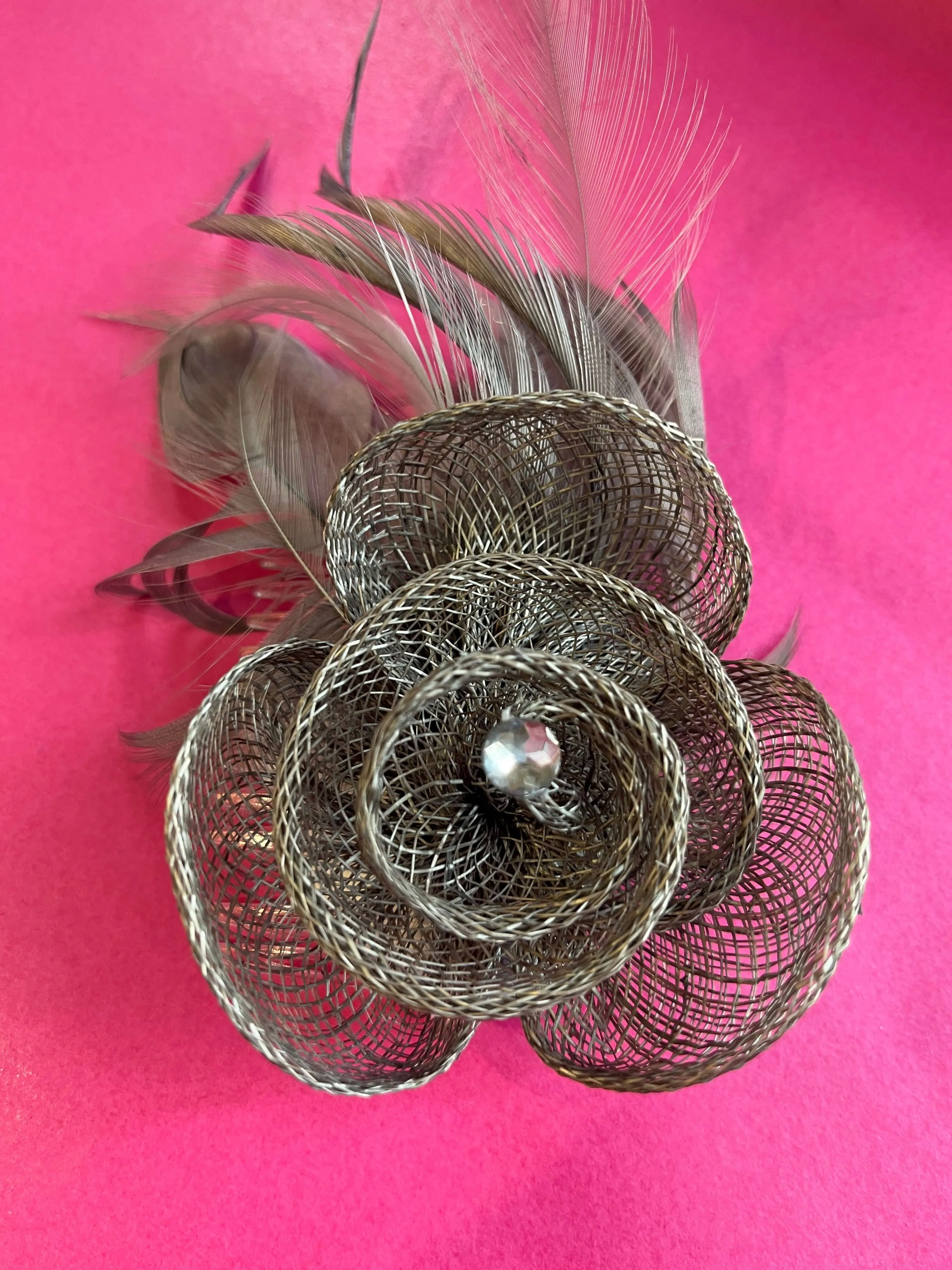 Grey Hair Comb Fascinator Hat