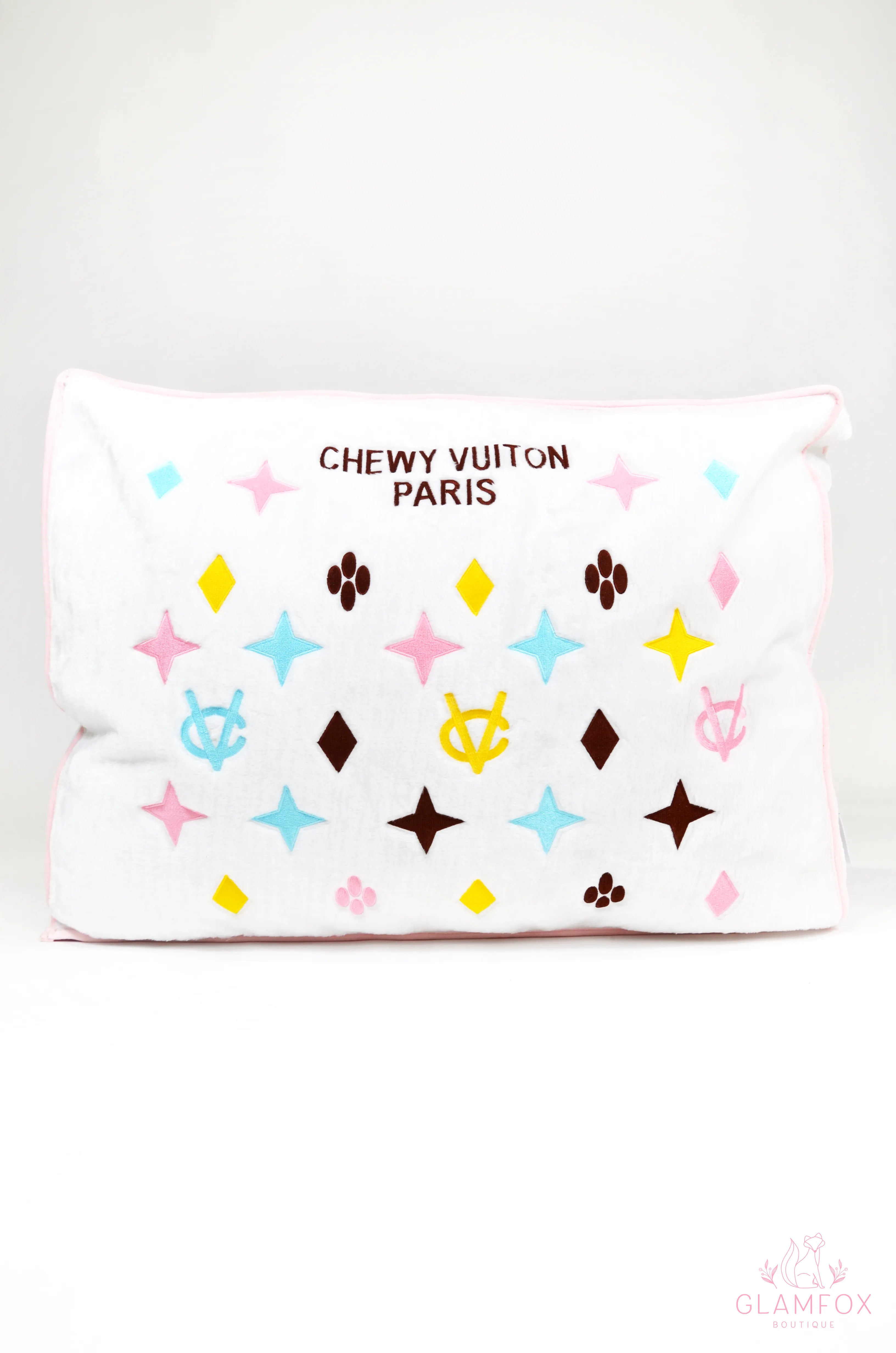 Haute Diggity Dog White Chewy Vuiton Bed