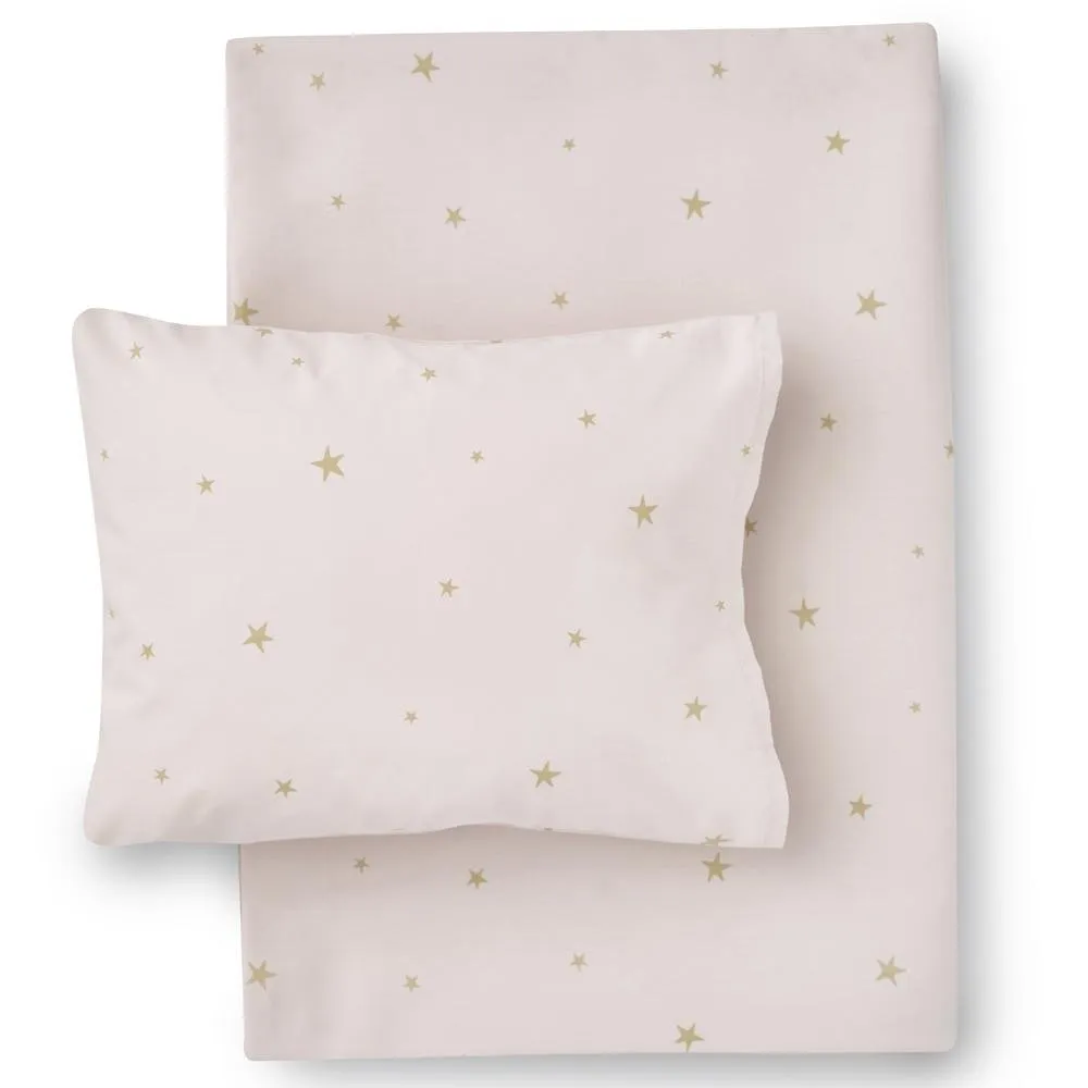 Hibou Home Starry Sky Organic Bed Linen - Pale Rose