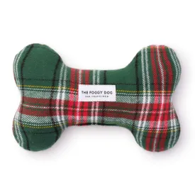 Holiday Squeaky Plush Dog toys, Holly Jolly Plaid Flannel