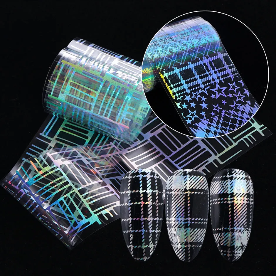 Holographic Laser Nail Foil 10pcs