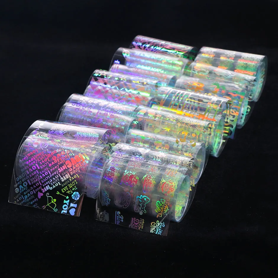 Holographic Laser Nail Foil 10pcs