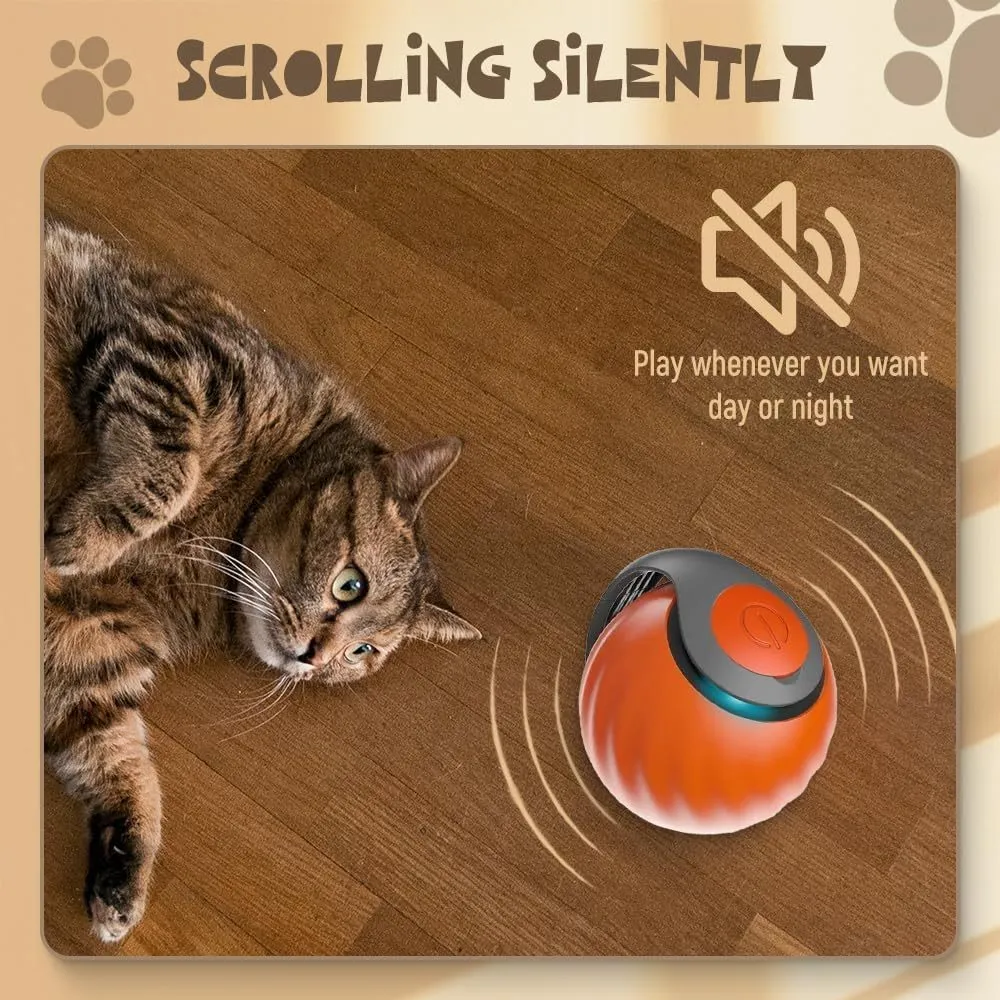 Interactive Cat Toys Balls For Indoor Cats Dogs Rolling Ball Motion Activate Rolling Ball With Touch Control Interactive Self Moving Balls Toys For Large Small Pets