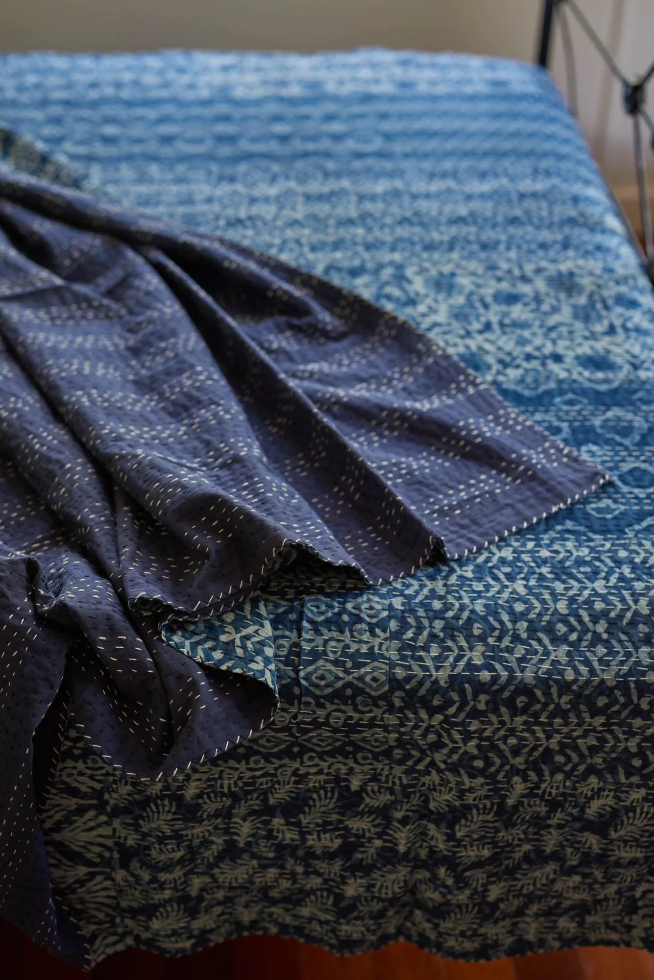 Kantha Quilt Indigo Patchwork