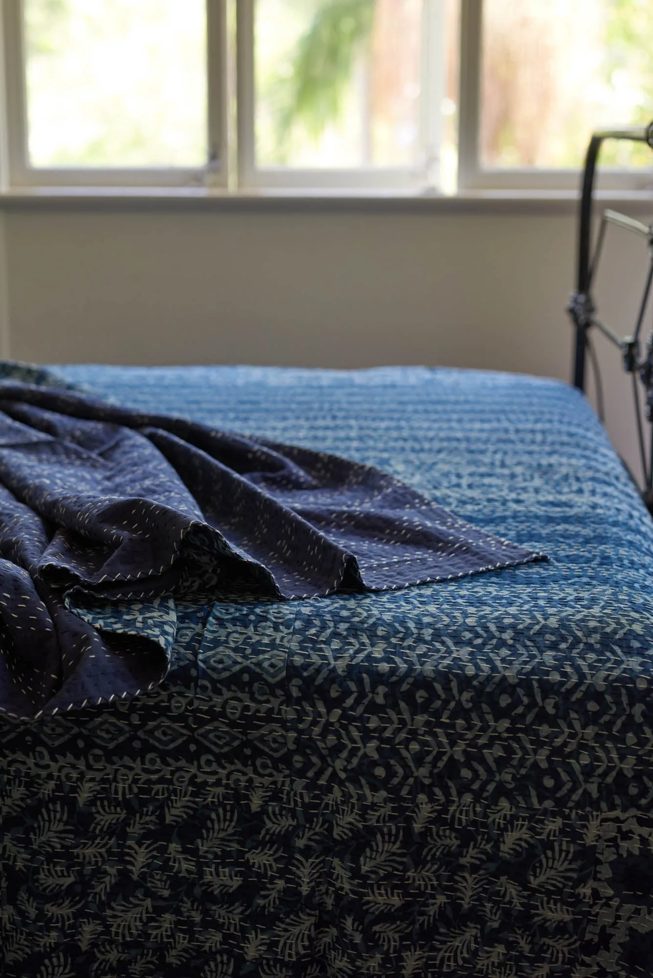 Kantha Quilt Indigo Patchwork