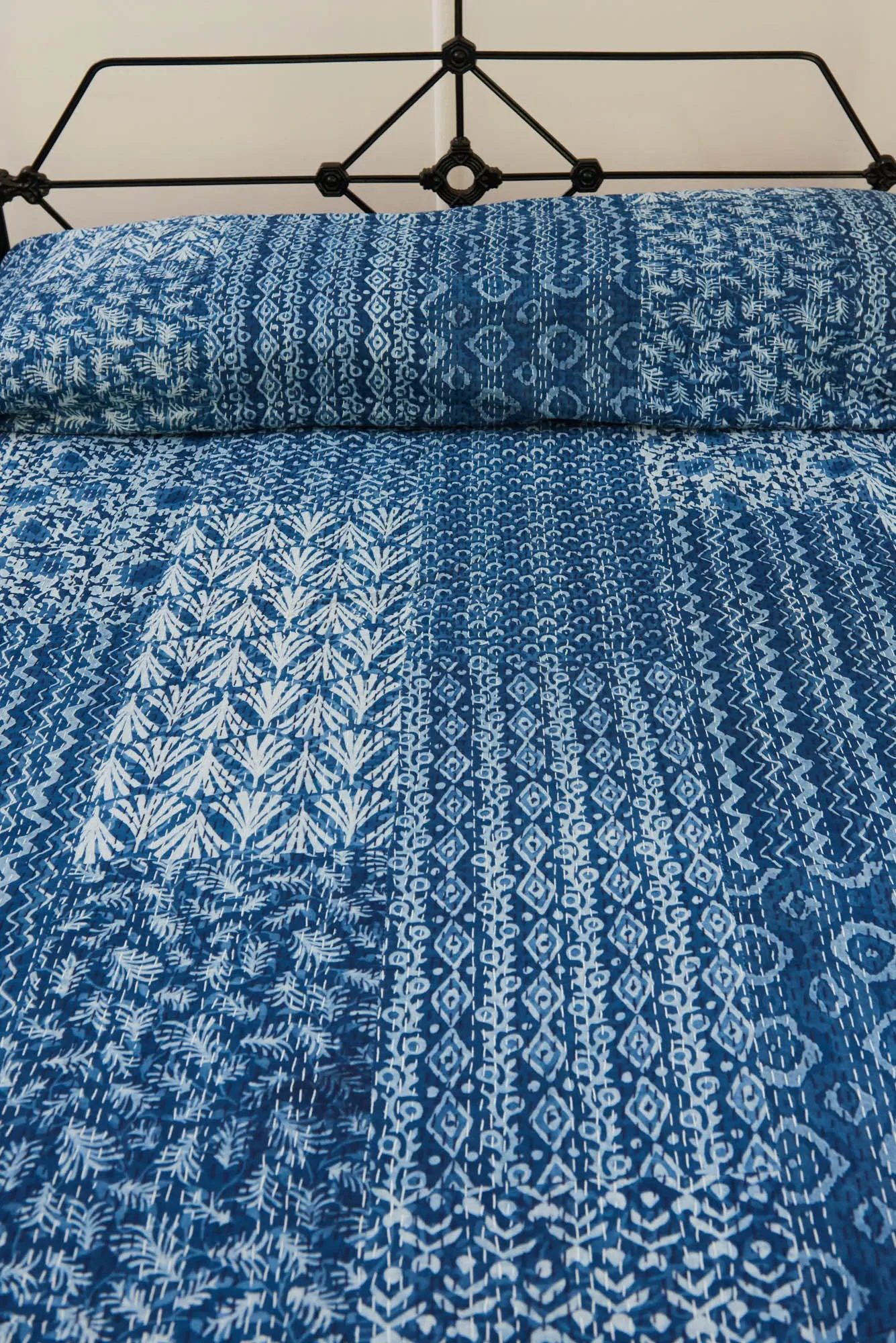 Kantha Quilt Indigo Patchwork