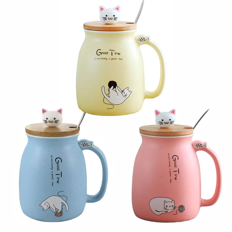 Kawaii Cat Ceramic Mug