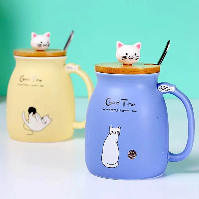 Kawaii Cat Ceramic Mug