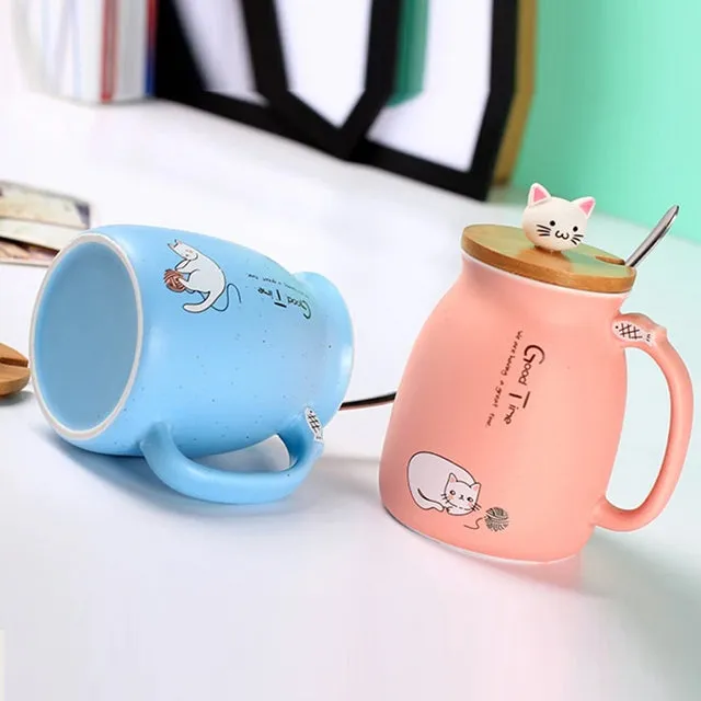 Kawaii Cat Ceramic Mug