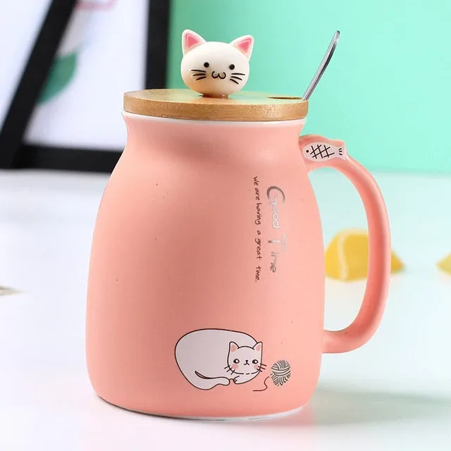 Kawaii Cat Ceramic Mug