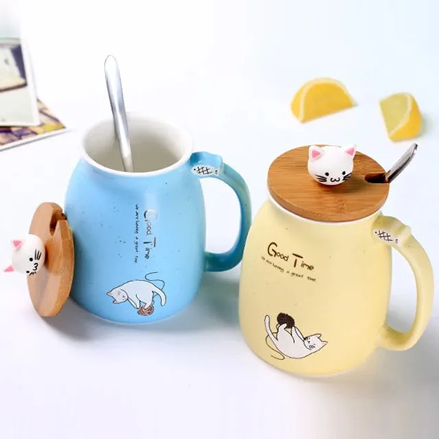 Kawaii Cat Ceramic Mug