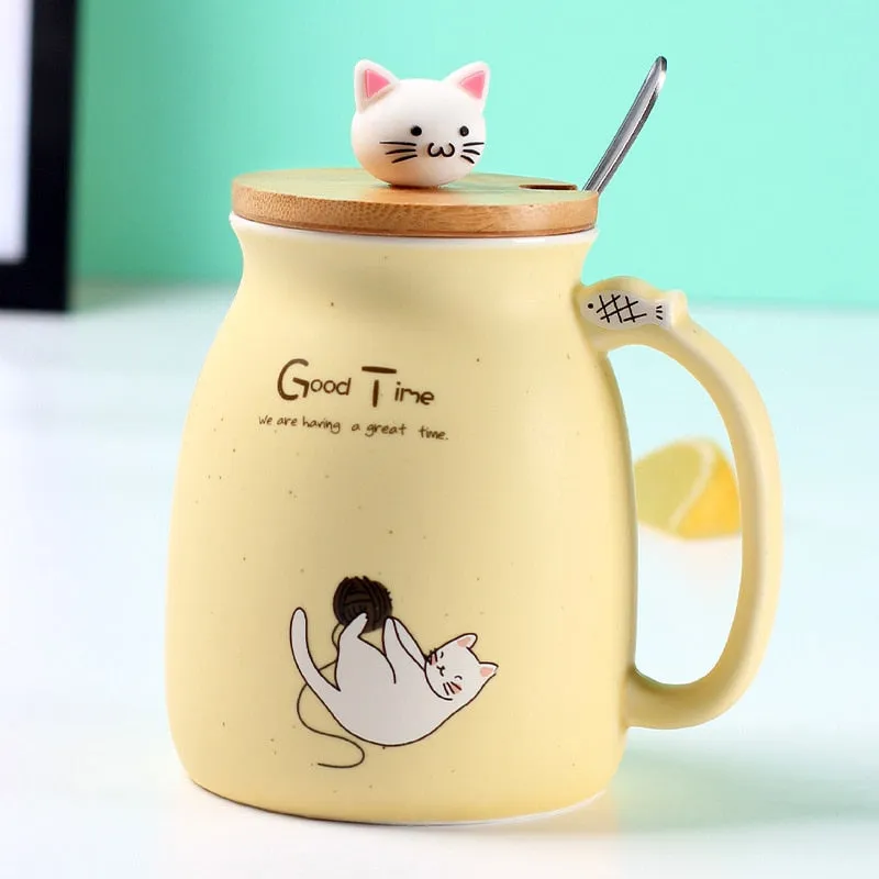 Kawaii Cat Ceramic Mug