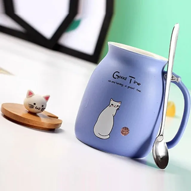 Kawaii Cat Ceramic Mug