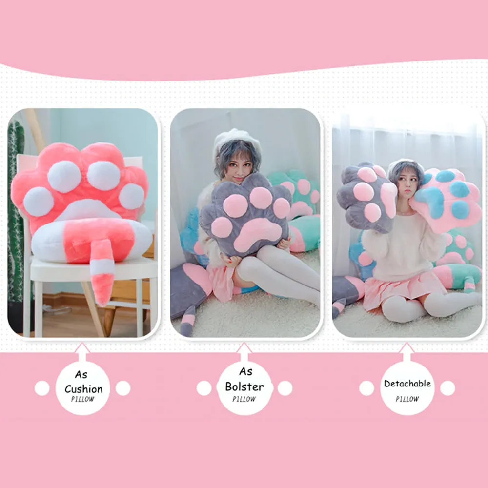 Kawaii Cat Paw Cushion (Pair)