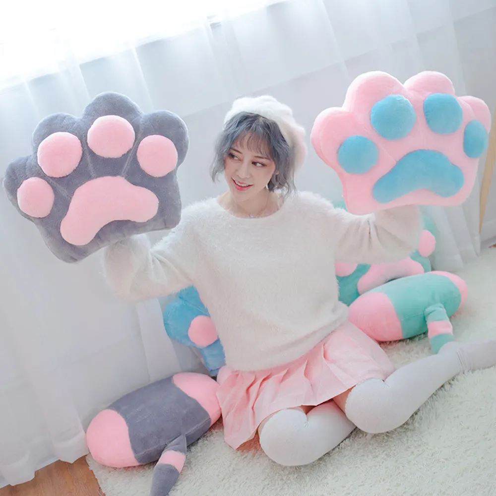 Kawaii Cat Paw Cushion (Pair)