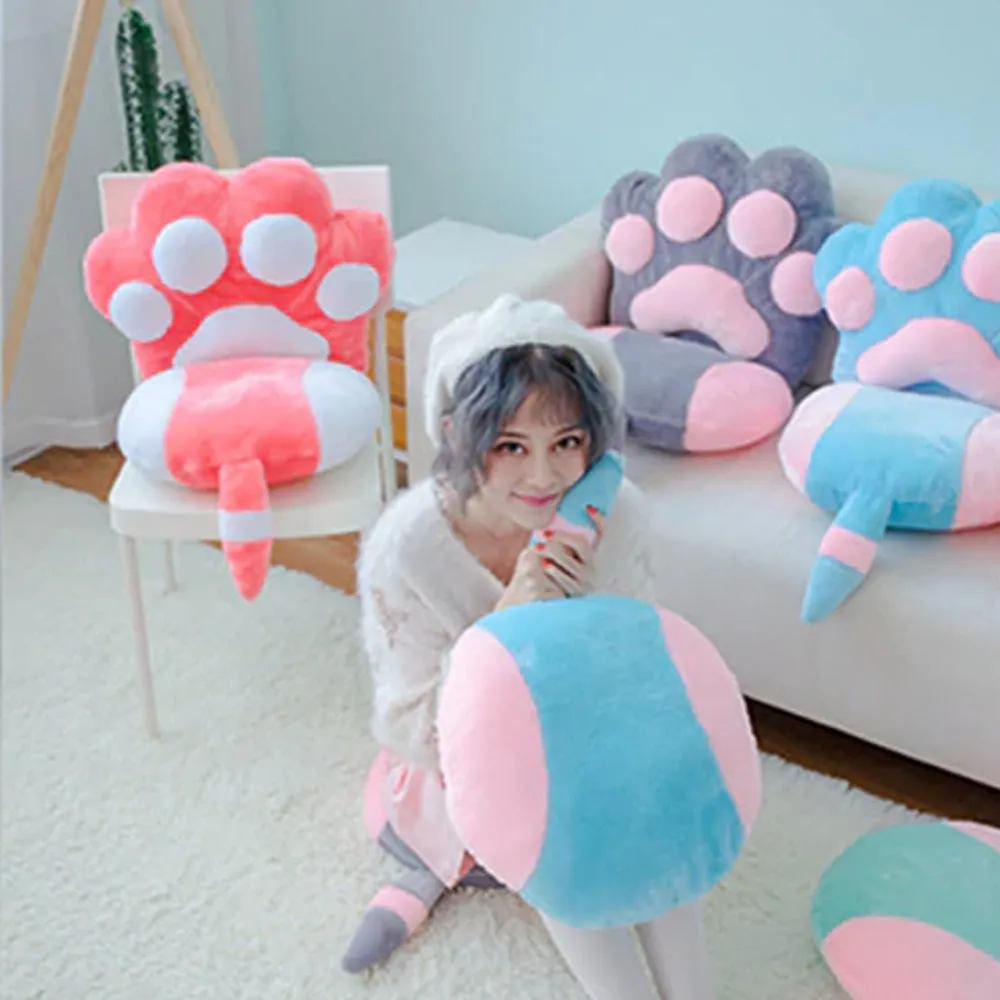 Kawaii Cat Paw Cushion (Pair)