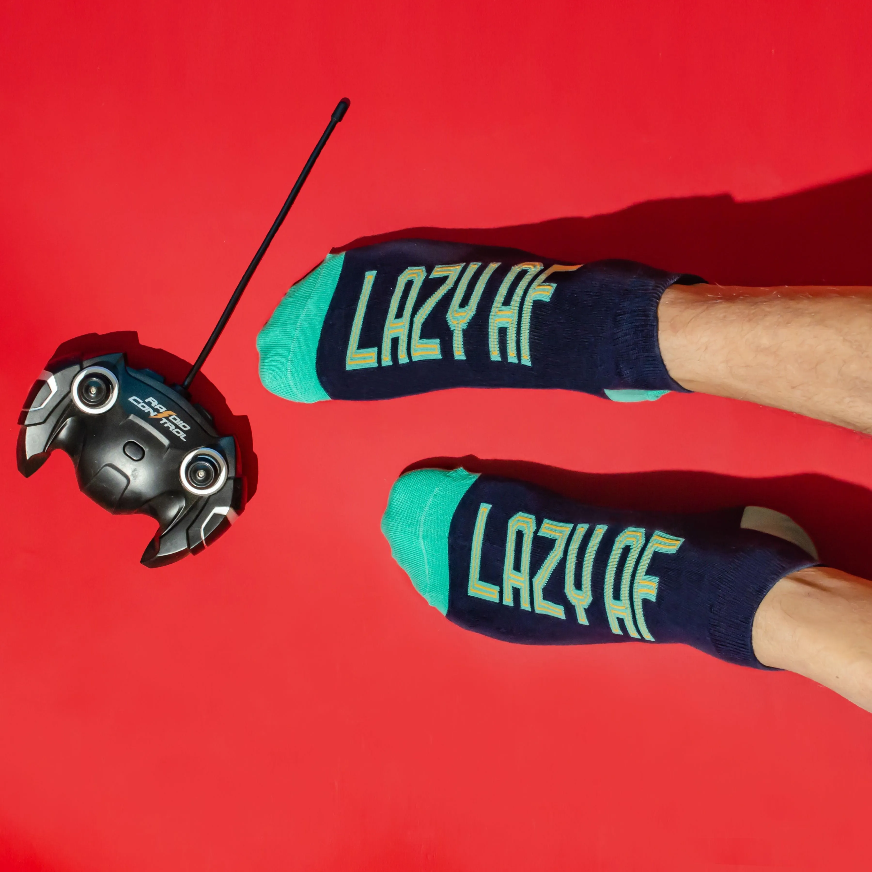 Lazy AF Blue Unisex Ankle Socks