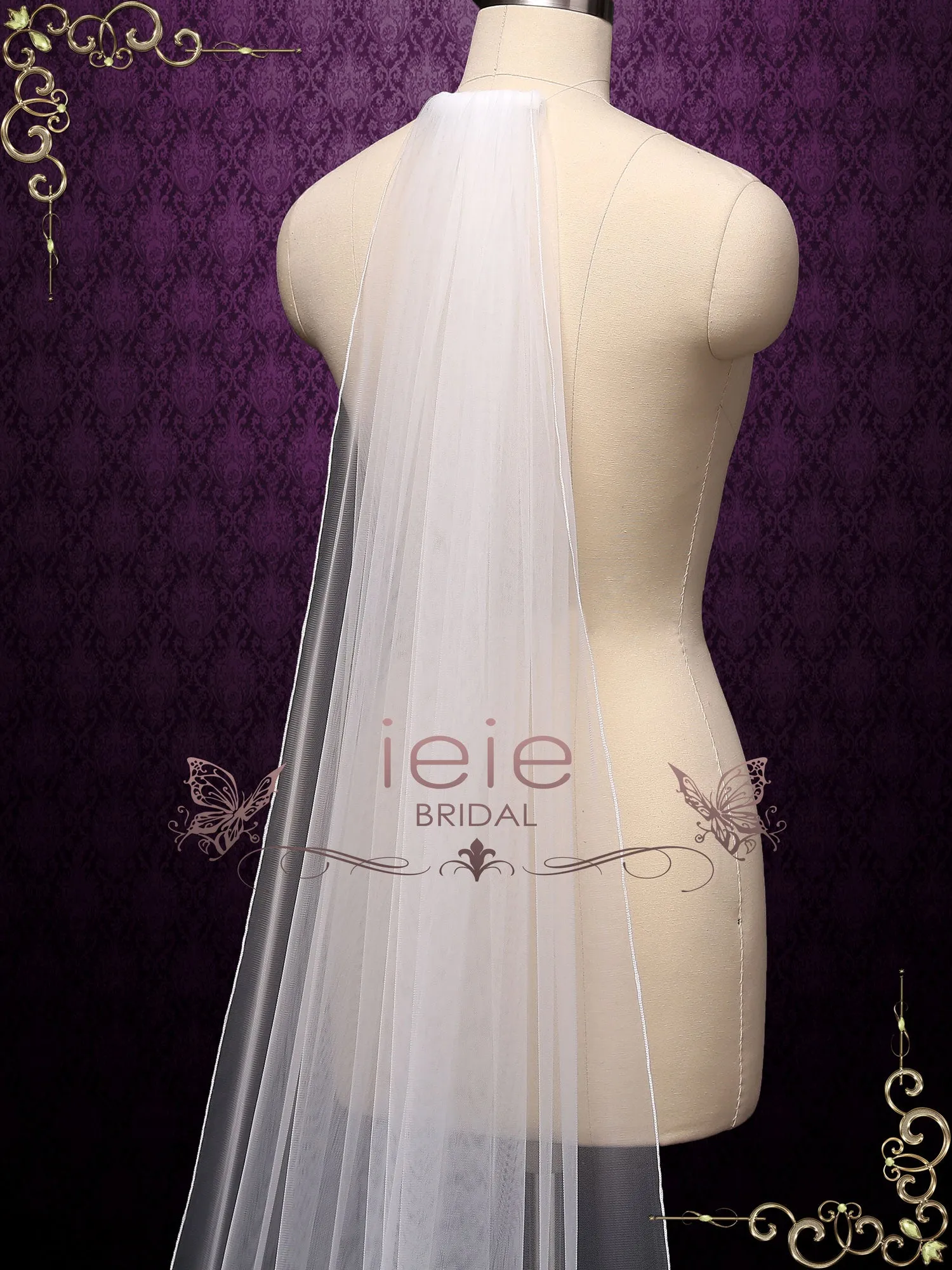 Long Pencil Edge Wedding Veil VG2030