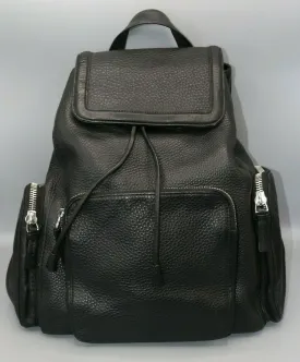 Mackage Keir Black Leather Backpack w/ Convertible Strap