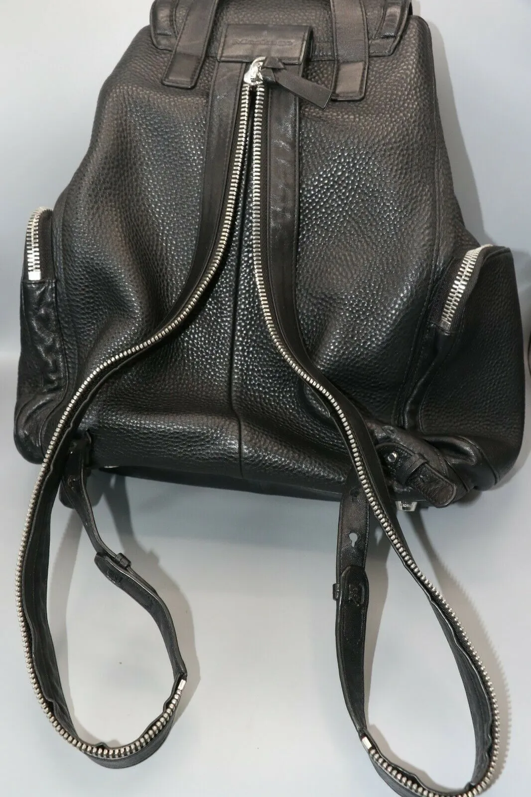 Mackage Keir Black Leather Backpack w/ Convertible Strap